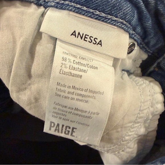 PAIGE ANESSA COVERED BUTTON & RAW HEM WIDE LEG LILAH DESTRUCTED - Picture 11 of 11